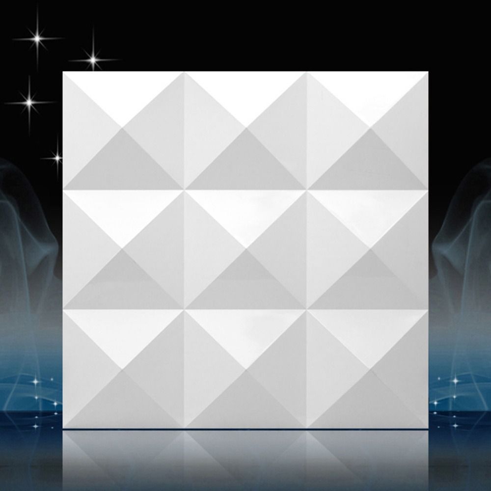 Pvc Panel Background - Panel de Pared 3D Blanco 50*50cm,