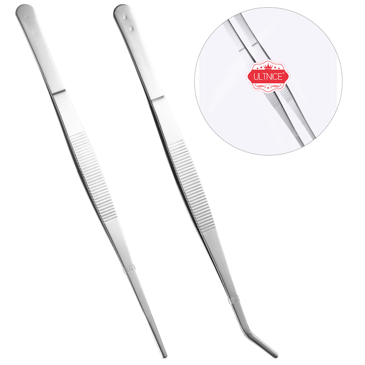 2 Pinzas de Acero Inoxidable P - Feeding Tong Stainless reseña y precio
