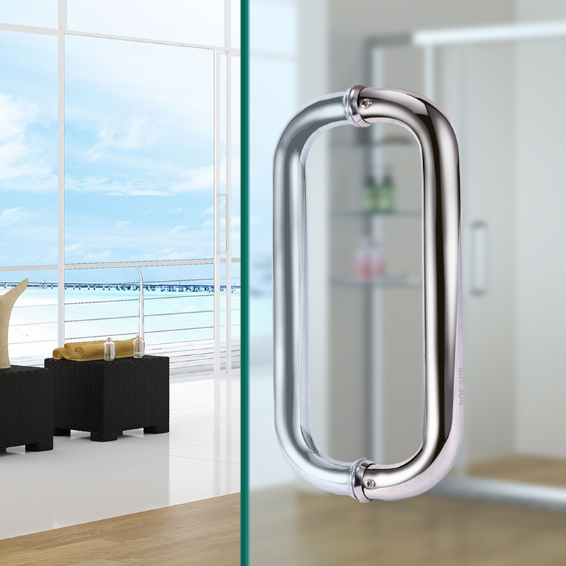 1 par de manijas de acero inox - Glass Door Hinge reseña y precio