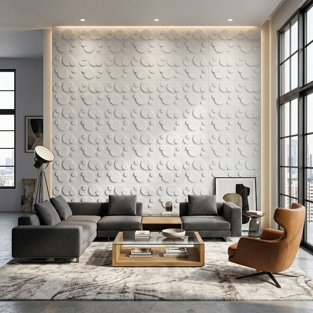 Panel de Pared 3D Blanco 50*50 - Pvc Panel Background reseña y precio